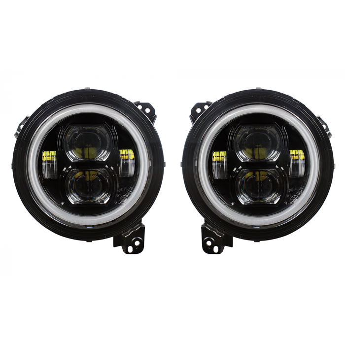 Jeep JL/JT 9" Headlights with DRL, Sequential Turns and RGB Accent