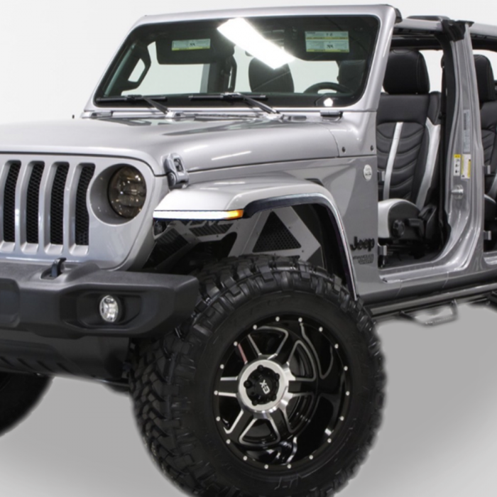 Jeep JL/JT Sport Slim DRL Fender Chop Kit w/Sequential Turns & Side Markers