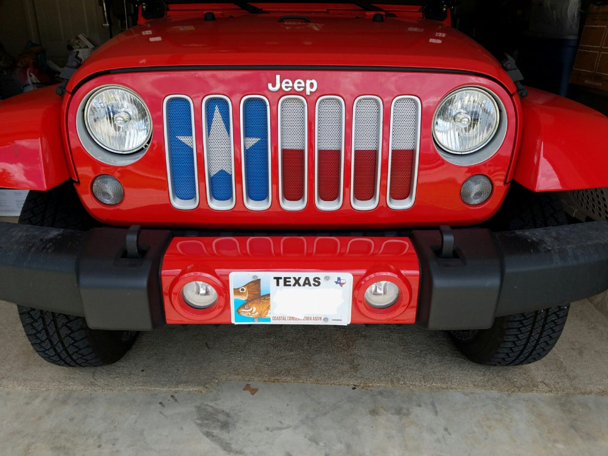 Texas State Flag Grille Insert