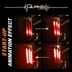 Jeep Wrangler JL Flush Mount LED Tail Lights – B.A.S.S. Technology – Sequential Turns – Bright Reverse - Metal Tek Series
