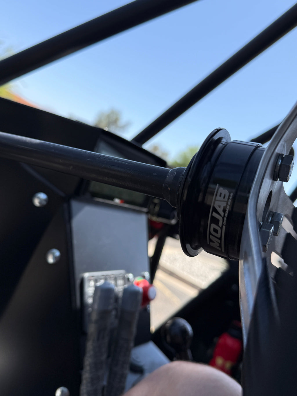 MOJAB 13" Aluminum Steering Wheel – 3-Bolt Pattern - Extended coating spokes