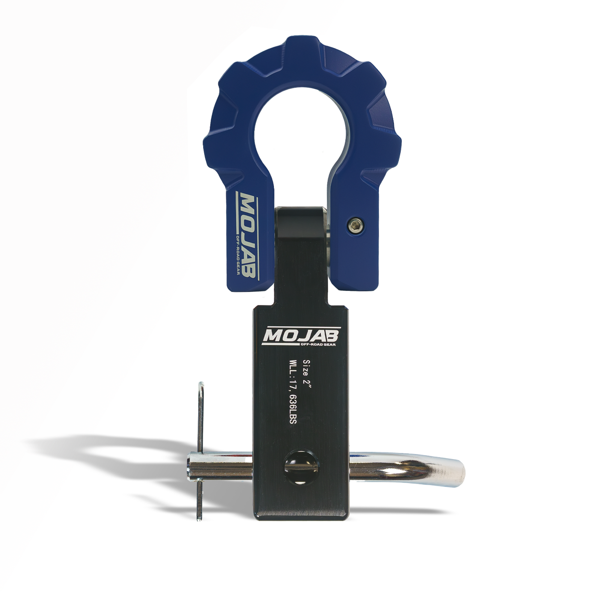 2'' Aluminum Hitch Receiver with Aluminum D-Shackle 9T-Ceramic coated