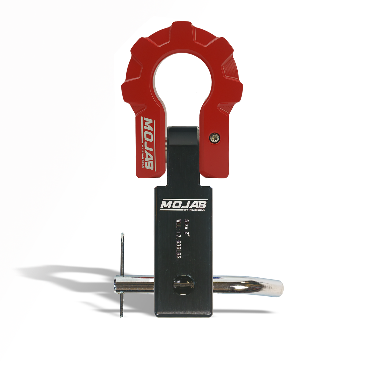 2'' Aluminum Hitch Receiver with Aluminum D-Shackle 9T-Ceramic coated