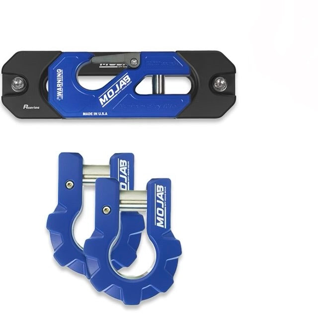 Color-Matched Recessed Winch Shackle & 3/4”  Aluminum D-Shackles
