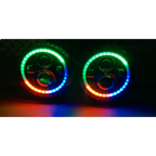 Jeep JK/CJ/TJ 7 Inch 45 Watt High/Low Headlight RGB HD Accent Tempest Series Quake LED