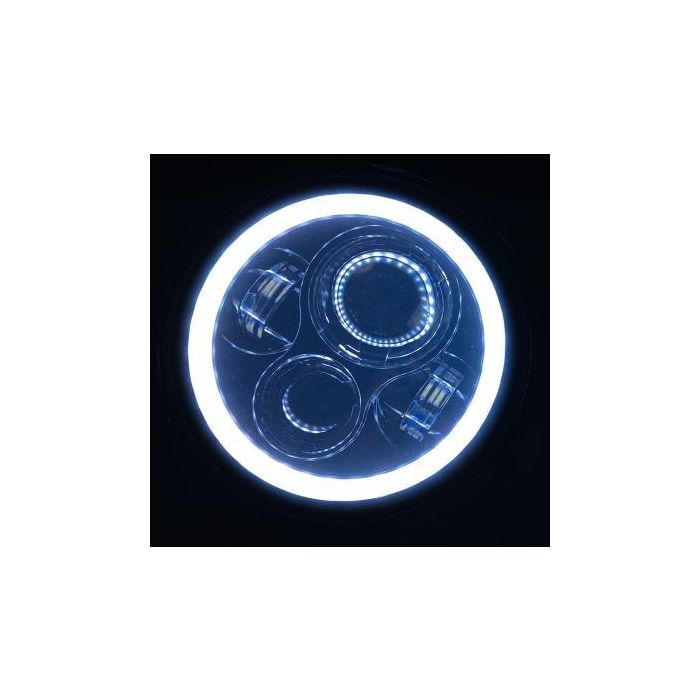 Jeep JK/CJ/TJ 7IN Headlights w/White DRL Halo and Amber Turn Signals