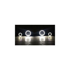 Jeep JK/CJ/TJ 7IN Headlights and Fog Lights w/White DRL Halo and Amber Turn Signals