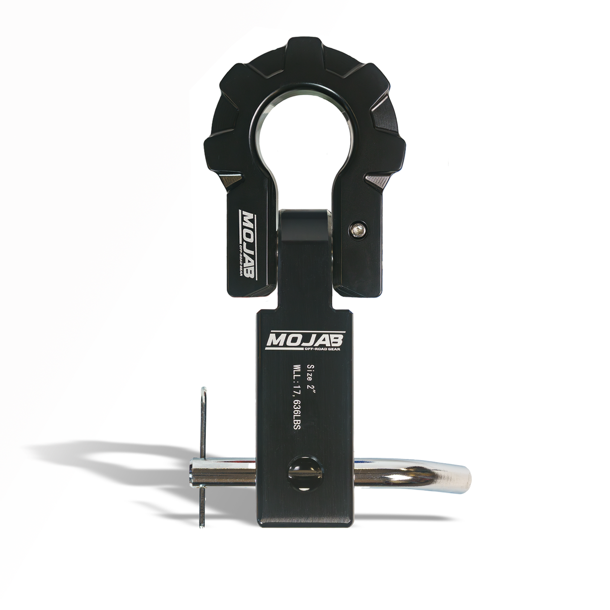 2'' Aluminum Hitch Receiver with Aluminum D-Shackle 9T-Ceramic coated