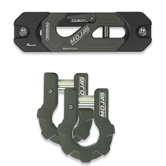 Color-Matched Recessed Winch Shackle & 3/4”  Aluminum D-Shackles