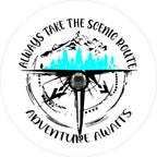 Always Take The Scenic Route Adventure Awaits White Spare Tire Cover