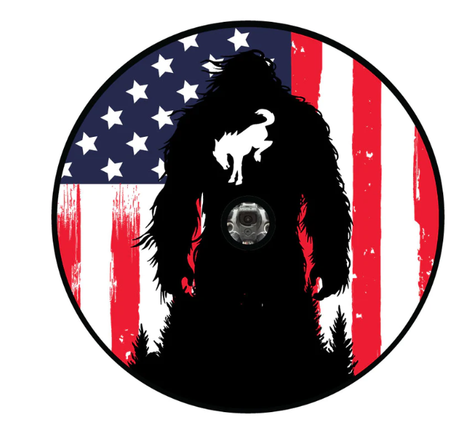 American Flag Bronco Sasquatch Spare Tire Cover