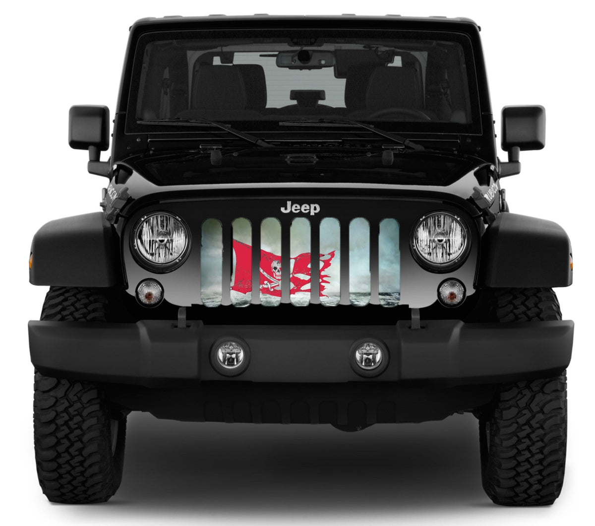 ARGH!!!! Red Pirate Flag Grille Insert