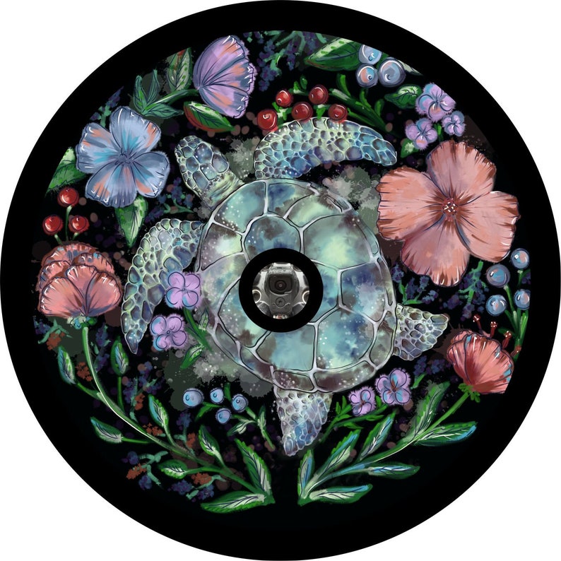 Artsy Sea Turtle Spare Tire Cover