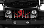 Platinum Ahoy Matey Dark Red Pirate Flag Grille Insert