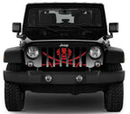 Platinum Ahoy Matey Dark Red Pirate Flag Grille Insert