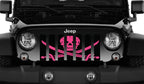 Ahoy Matey Hot Pink Pirate Flag Grille Insert