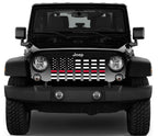 American Black and White Thin Red Line Grille Insert