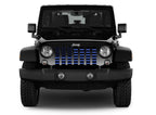 Platinum Black and Blue American Flag Grille Insert