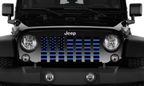 Platinum Black and Blue American Flag Grille Insert