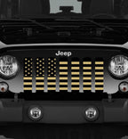 Platinum Black and Gold American Flag Grille Insert