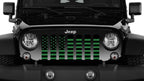 Platinum Black and Green American Flag Grille Insert