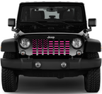 Black and Hot Pink American Flag Grille Insert