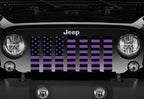 Black and Purple American Flag Grille Insert