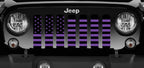 Black and Purple American Flag Grille Insert