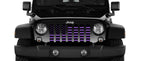 Black and Purple American Flag Grille Insert