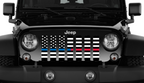 American Black and White Back the Blue and Red Grille Insert