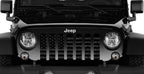 American Flag Dark Gray and Black Leopard Print Grille Insert