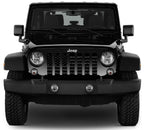 American Flag Dark Gray and Black Leopard Print Grille Insert