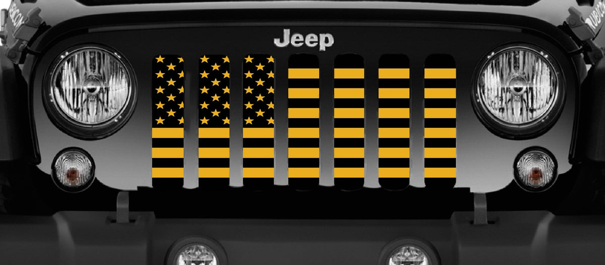 Hella Yella American Flag Grille Insert