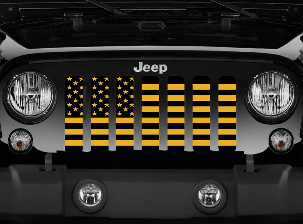 Platinum Hella Yella American Flag Grille Insert
