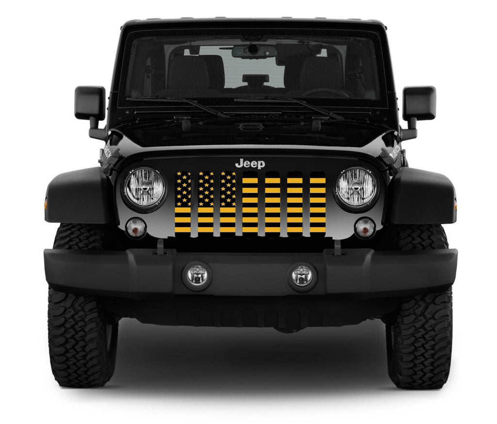 Platinum Hella Yella American Flag Grille Insert