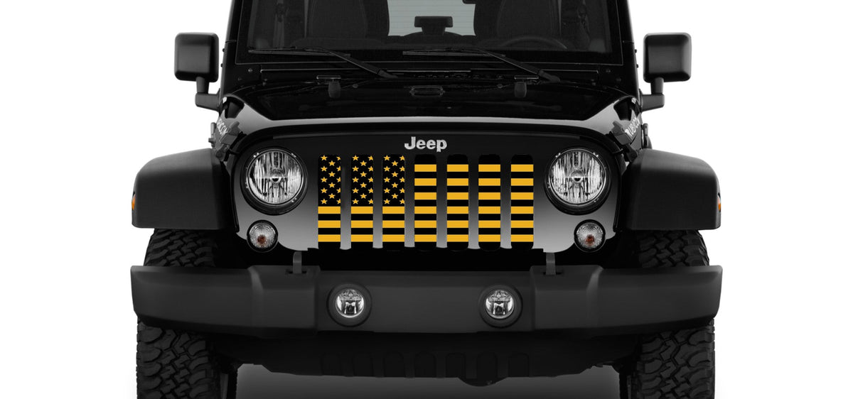 Hella Yella American Flag Grille Insert