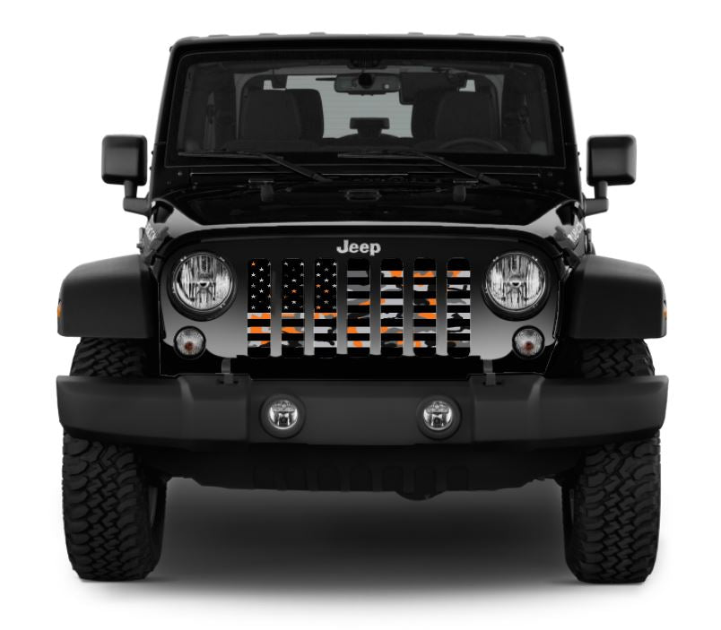 American Orange Camo Grille Insert