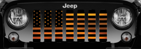 American Orange Haze Flag Grille Insert