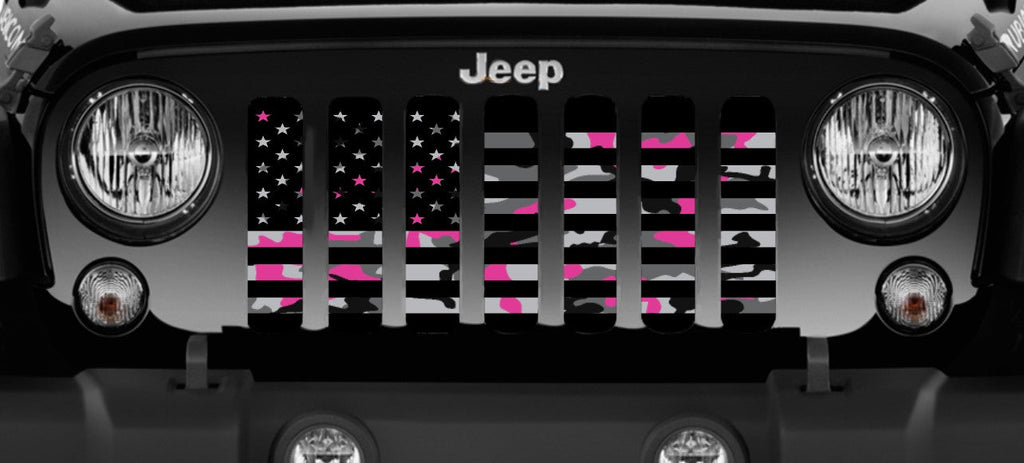 American Pink Camo Grille Insert
