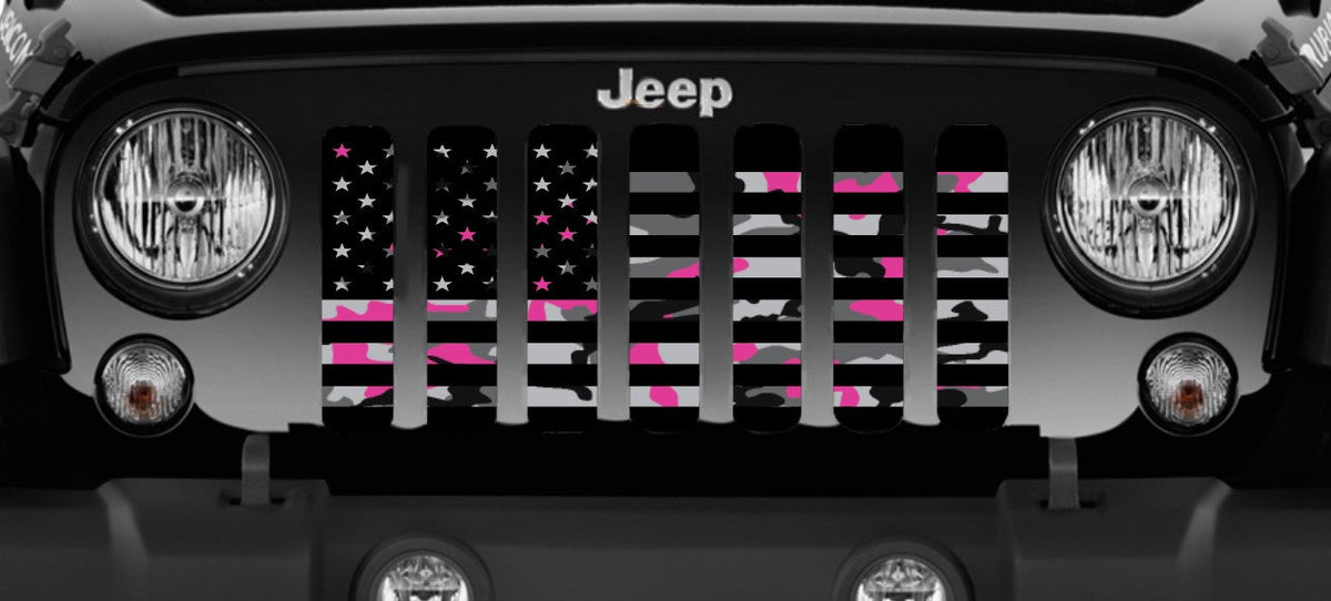American Pink Camo Grille Insert