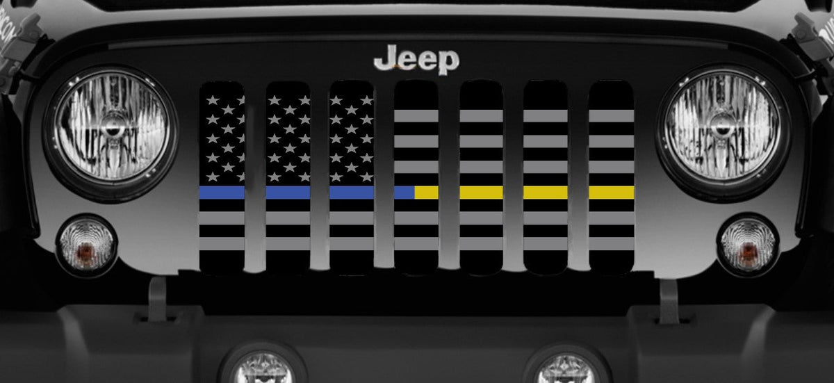American Tactical Back the Blue and Gold Grille Insert