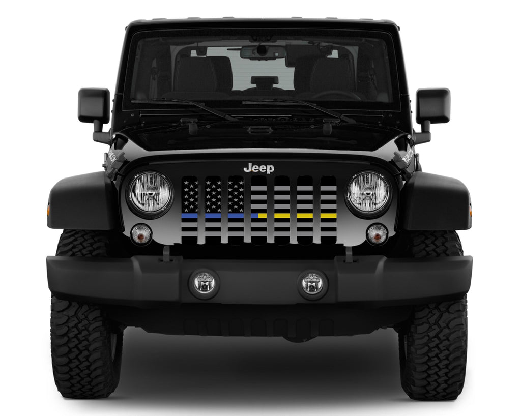 American Tactical Back the Blue and Gold Grille Insert