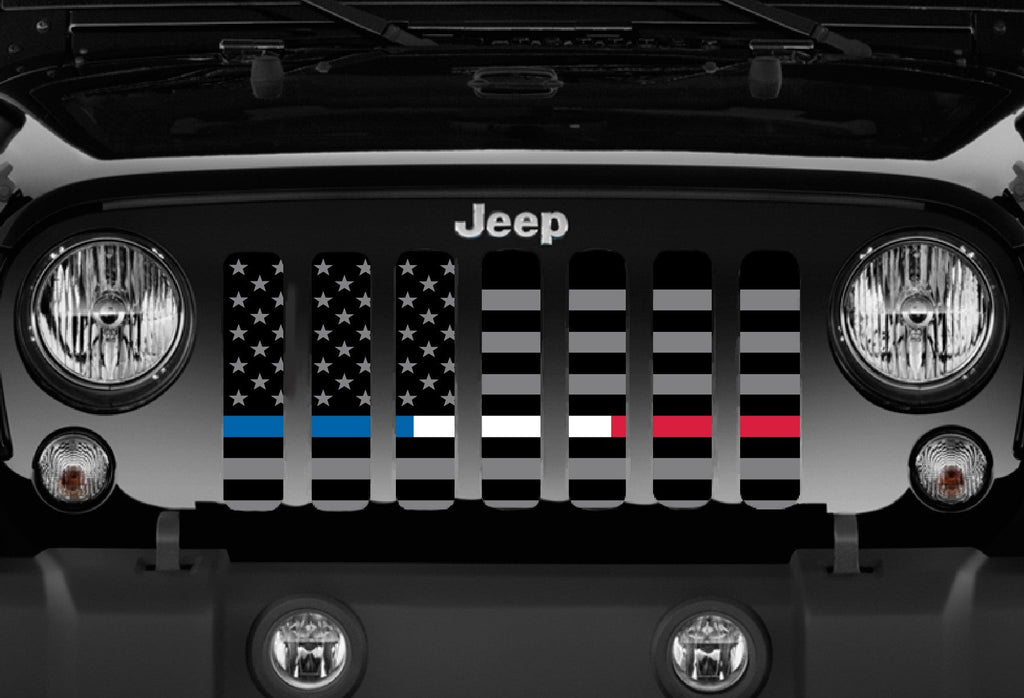 American Tactical - Back the Blue, Red and White Grille Insert