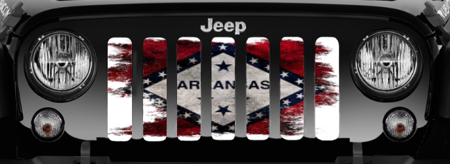 Arkansas Grunge State Flag Grille Insert