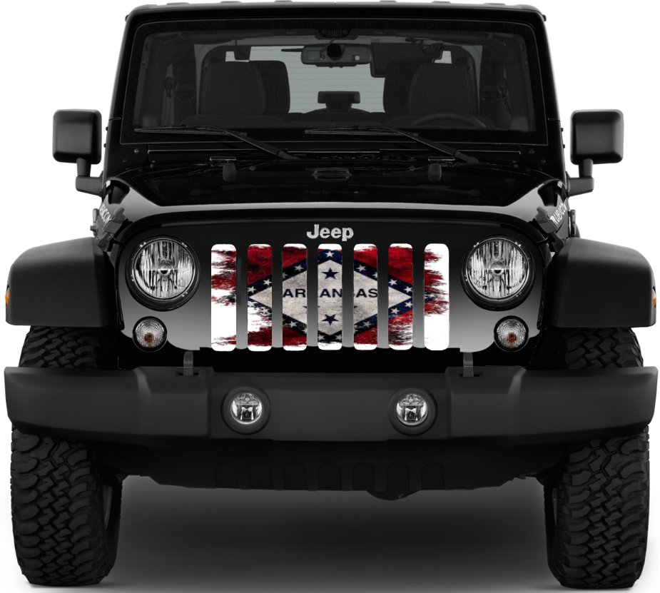 Arkansas Grunge State Flag Grille Insert