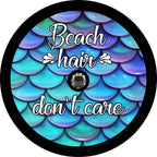 Beach Hair Don't Care Black Spare Tire Cover