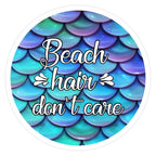 Beach Hair Don't Care White Spare Tire Cover