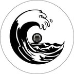 Beach Wave 2 White Spare Tire Cover