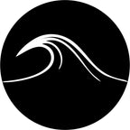 Beach Wave Black Spare Tire Cover