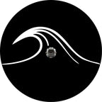 Beach Wave Black Spare Tire Cover